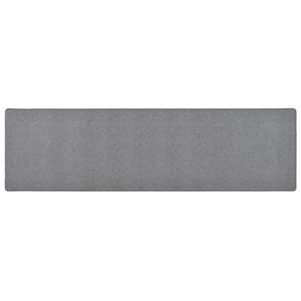 Vetonek Alfombra de pasillo gris oscuro 50x200 cm