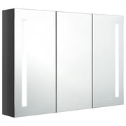 Mueble de baño con espejo LED gris brillante 89x14x62 cm - Vetonek