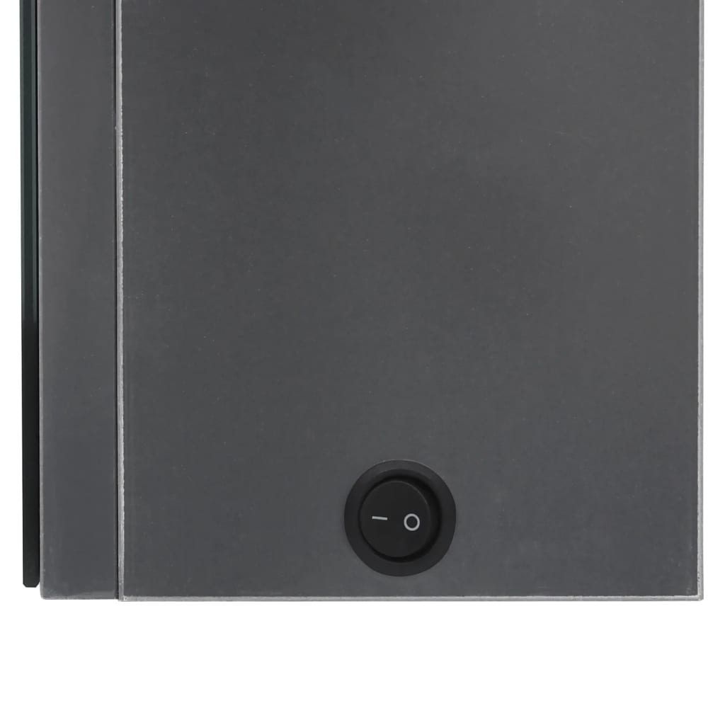 Mueble de baño con espejo LED gris brillante 89x14x62 cm - Vetonek