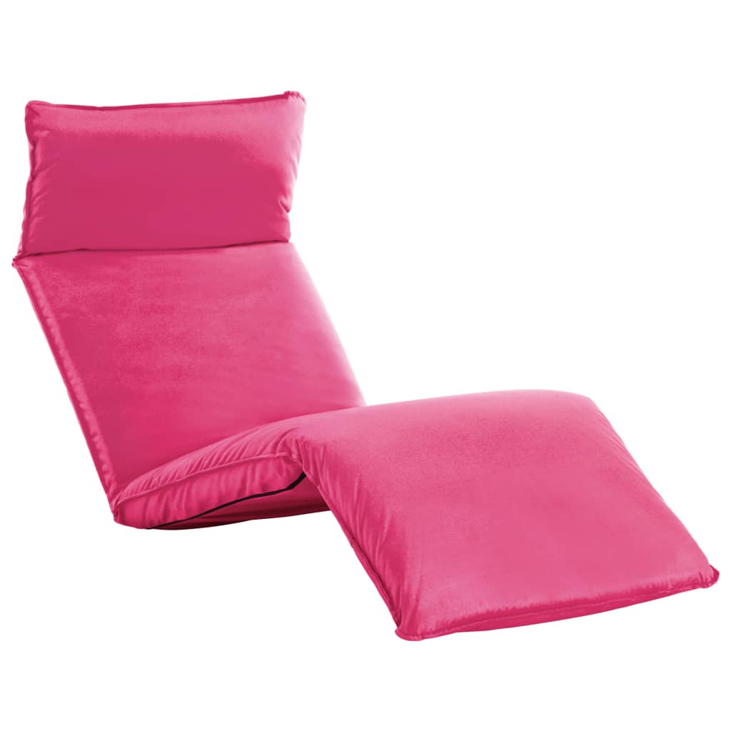 Vetonek Tumbona plegable de tela Oxford rosa