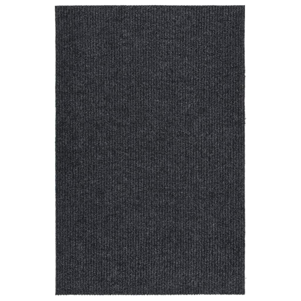 Vetonek Alfombra de pasillo atrapa suciedad 100x150 cm gris antracita