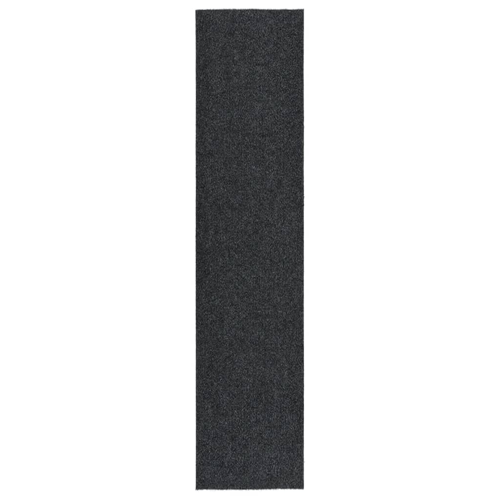 Alfombra de pasillo atrapa suciedad 100x450 cm gris antracita