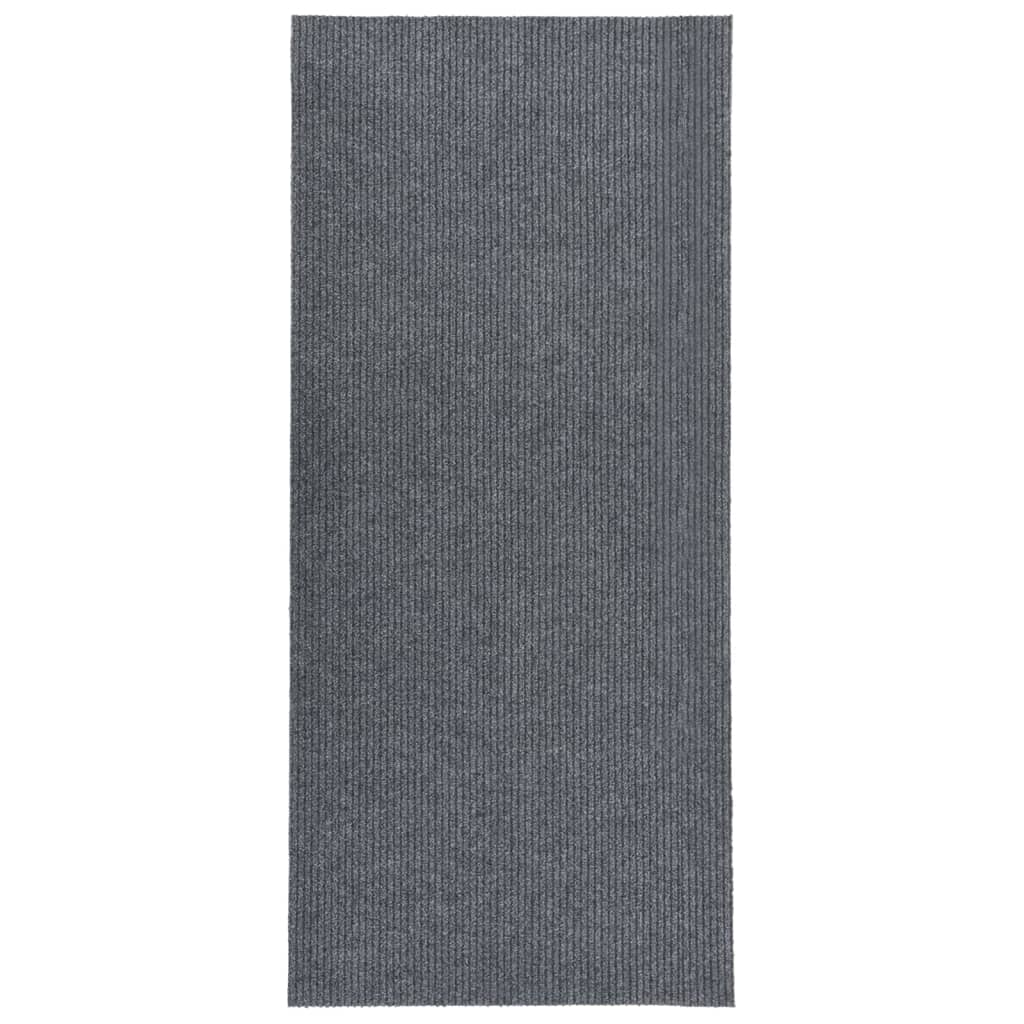 Alfombra de pasillo atrapa suciedad 100x250 cm gris