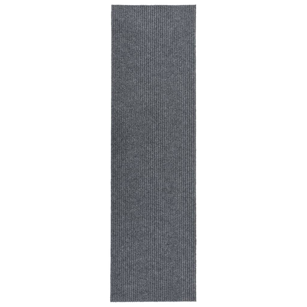 Alfombra de pasillo atrapa suciedad 100x400 cm gris