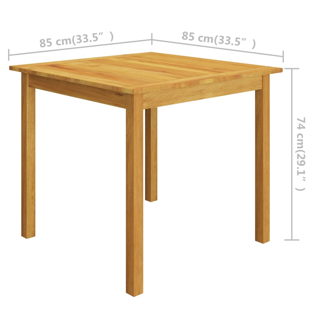 Juego de comedor de jardín de 3 piezas gris vidaXL