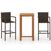 Conjunto de barra de jardim 3 peças marrom V0127 Vetonek