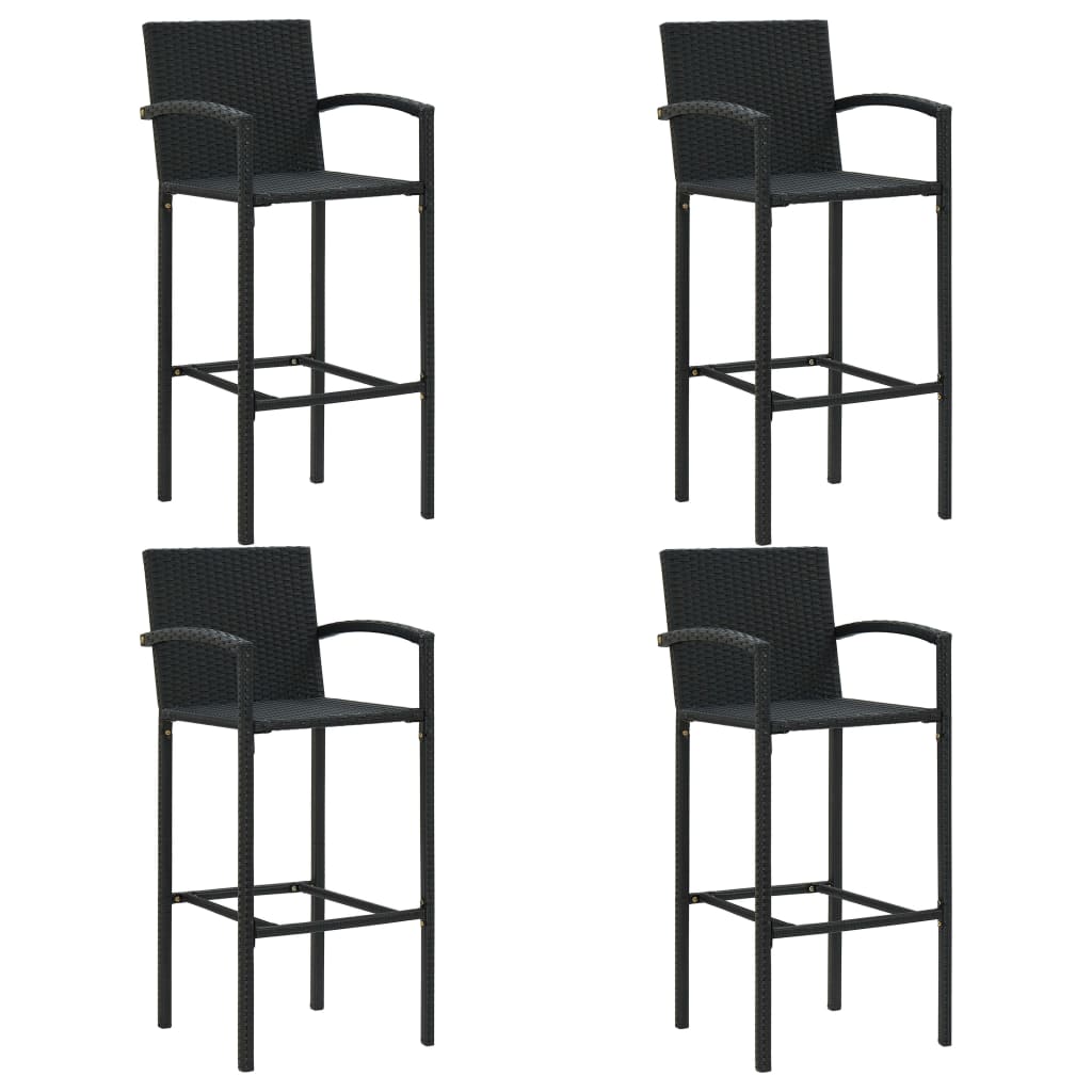 Conjunto de bar de jardim 5 peças preto V0165 Vetonek
