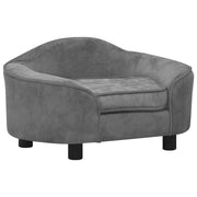 Gray plush dog sofa 67x47x36 cm V1391 Vetonek