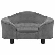 Gray plush dog sofa 67x47x36 cm V1391 Vetonek