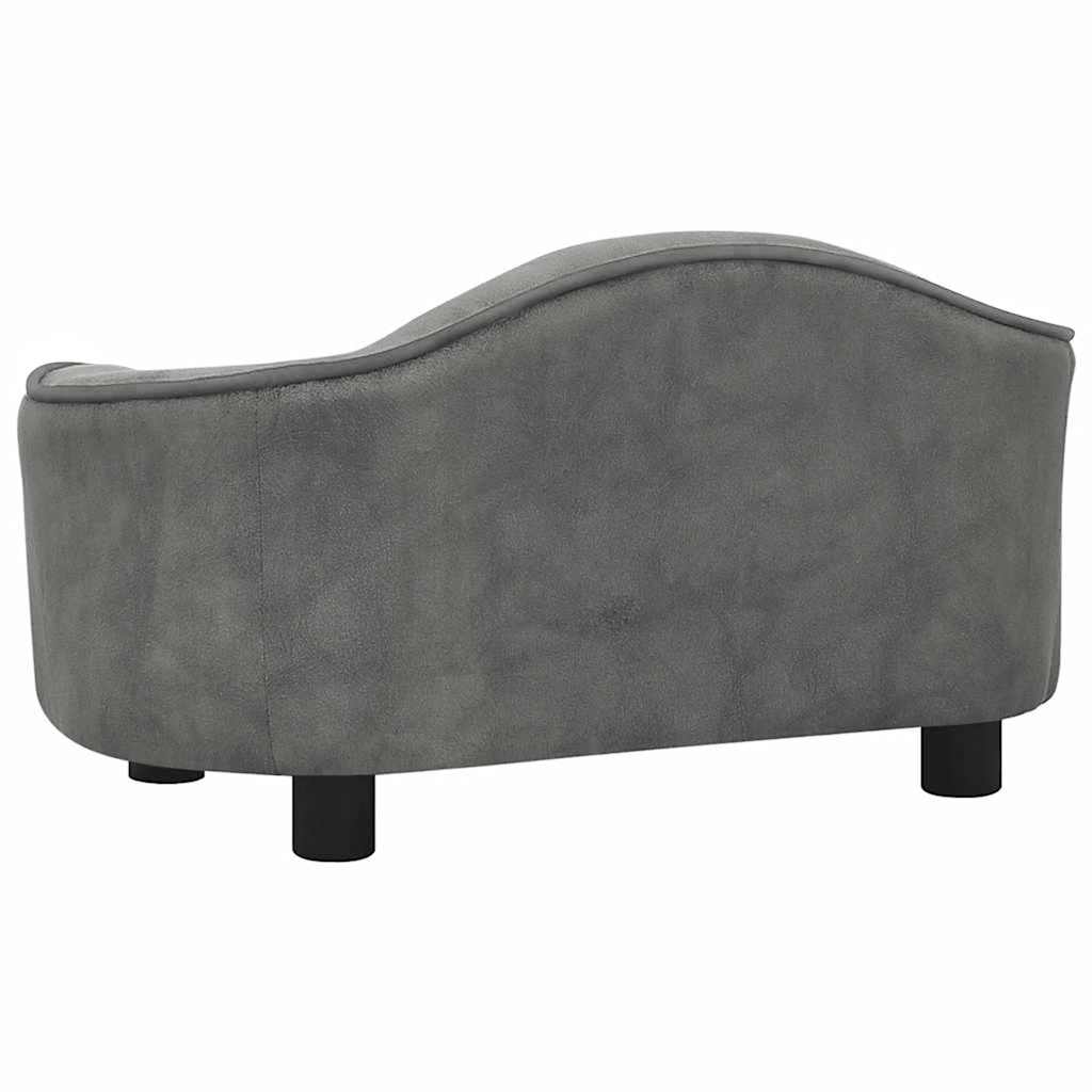 Gray plush dog sofa 67x47x36 cm V1391 Vetonek