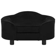Black plush dog sofa 67x47x36 cm V1414 Vetonek