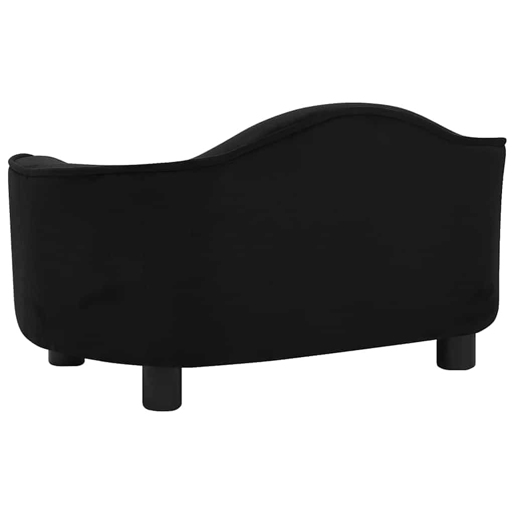 Black plush dog sofa 67x47x36 cm V1414 Vetonek
