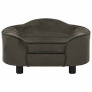 Dark gray plush dog sofa 67x47x36 cm V1421 Vetonek
