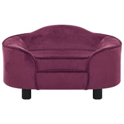 Burgundy plush dog sofa 67x47x36 cm V1445 Vetonek