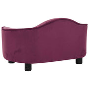 Burgundy plush dog sofa 67x47x36 cm V1445 Vetonek