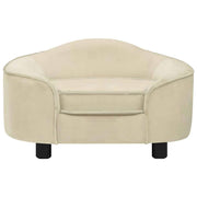Cream plush dog sofa 67x47x36 cm V1452 Vetonek