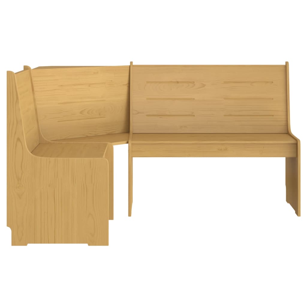 REINE corner bench solid pine wood honey brown 151 cm V3036 Vetonek