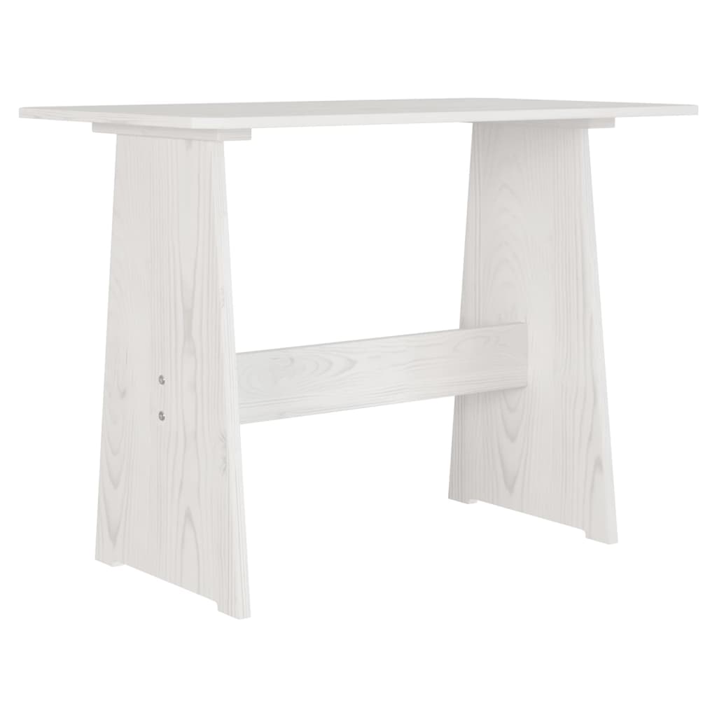 Mesa de comedor con banco REINE madera maciza de pino blanco vidaXL