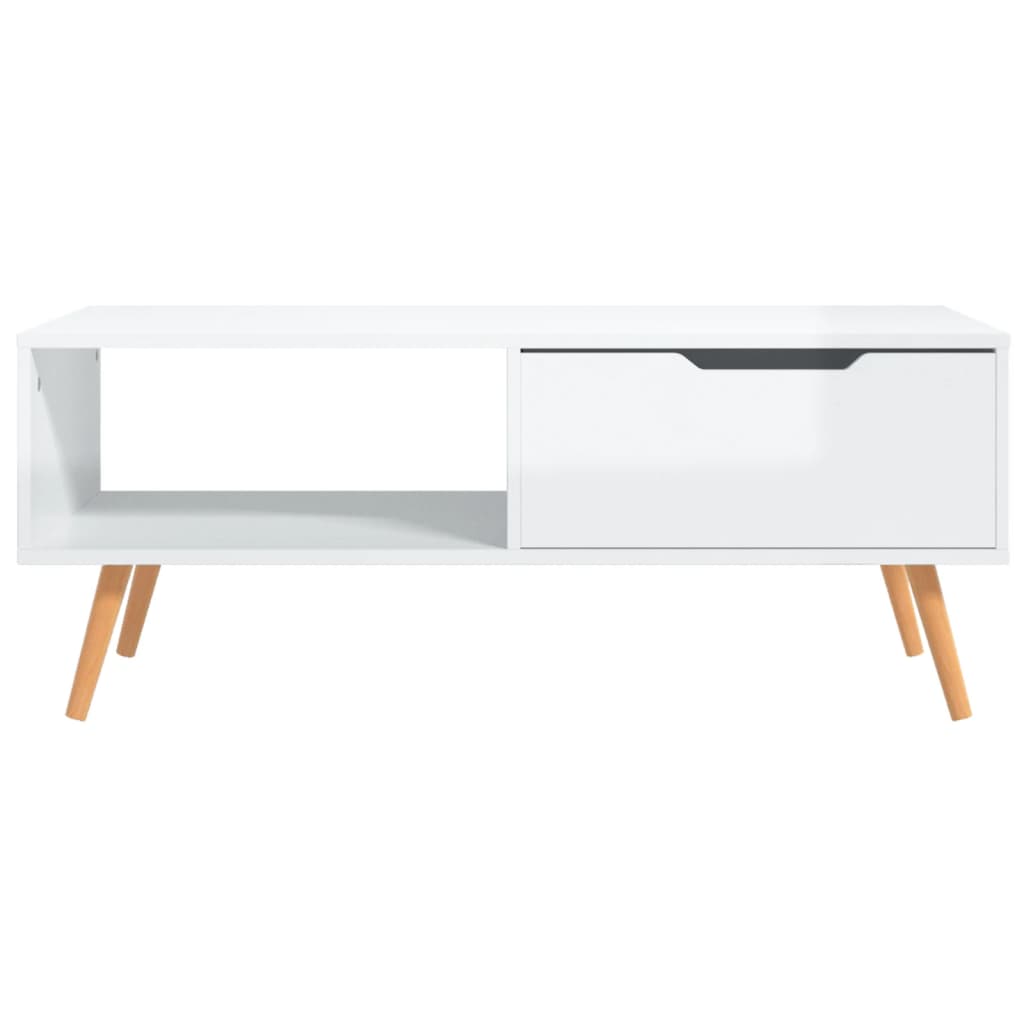 Mesa de centro madera sintetizada Nexus blanco brillo 100x49,5x43 cm vidaXL