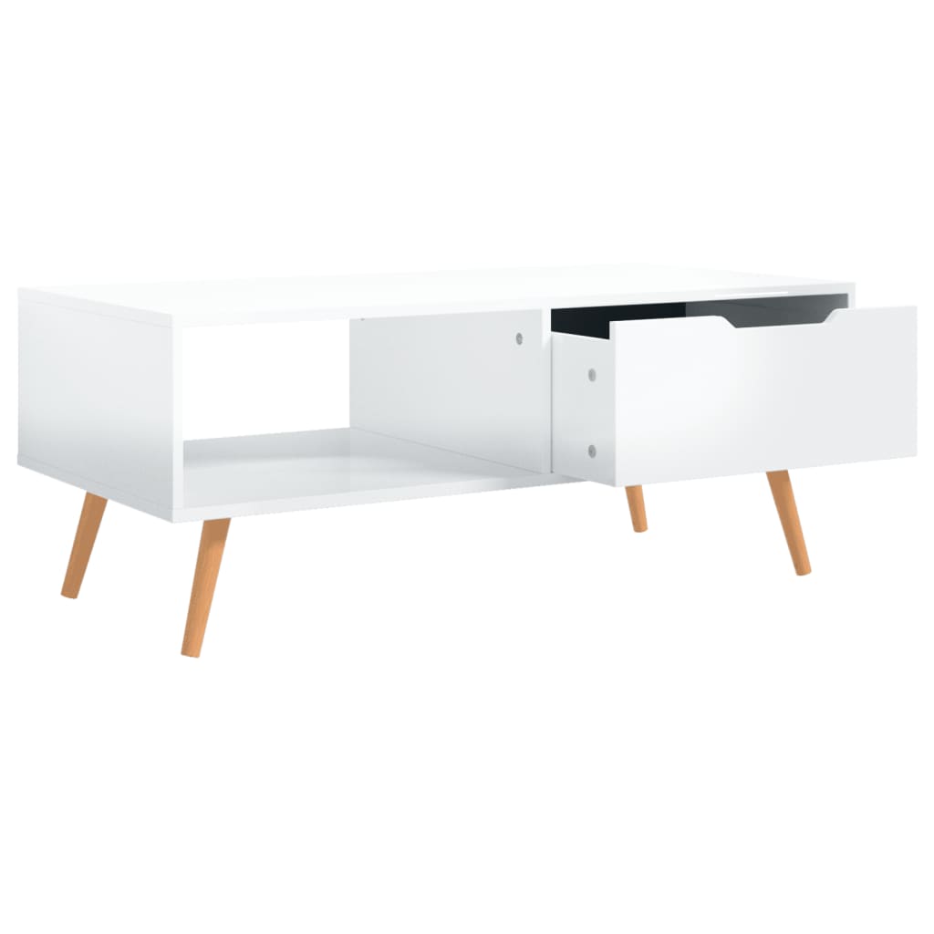 Mesa de centro madera sintetizada Nexus blanco brillo 100x49,5x43 cm vidaXL