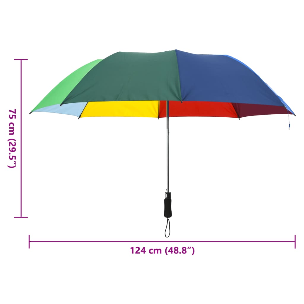 Paraguas plegable automático multicolor 124 cm vidaXL