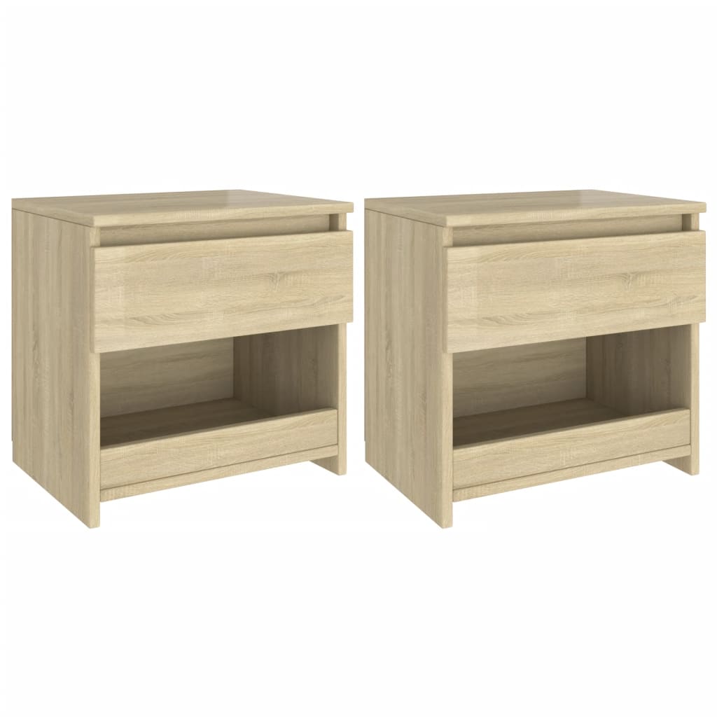 Mesitas de noche 2 uds madera roble 40x30x39 cm vidaXL