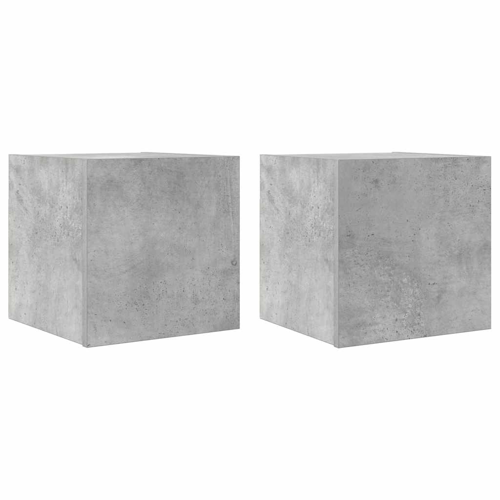 Muebles de salón de pared 2 uds gris hormigón 30,5x30x30 cm vidaXL