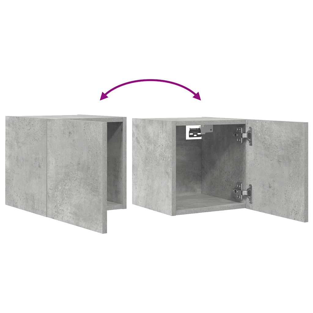 Muebles de salón de pared 2 uds gris hormigón 30,5x30x30 cm vidaXL