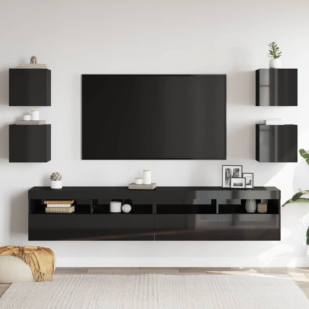 Black Black Wall Room Furniture Black 30.5x30x30 cm