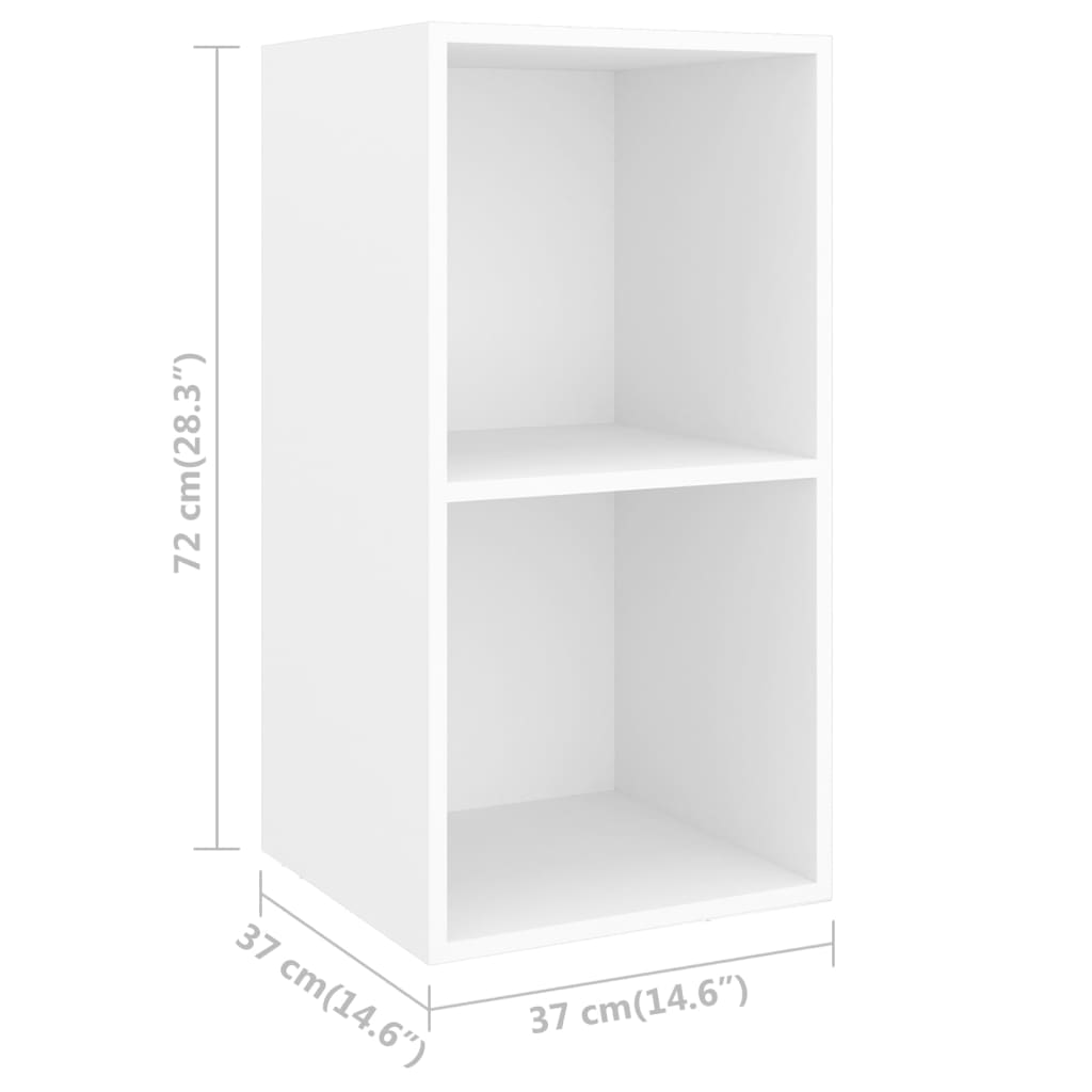 Mueble de pared para TV madera blanco 37x37x72 cm vidaXL