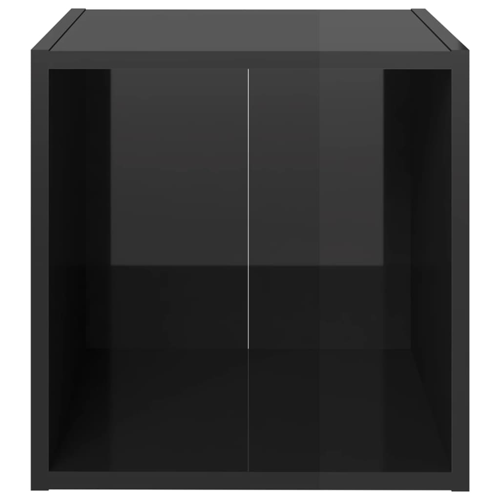 TV furniture black wood shine 37x35x37 cm