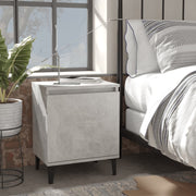 Table de chevet avec pieds en métal gris béton 40x30x50 cm V6500 Vetonek