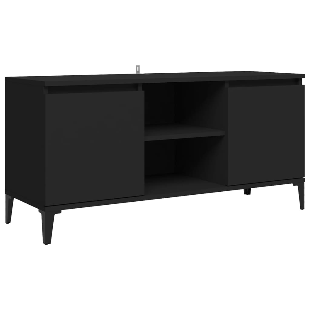 Mueble de TV con patas de metal negro 103,5x35x50 cm vidaXL