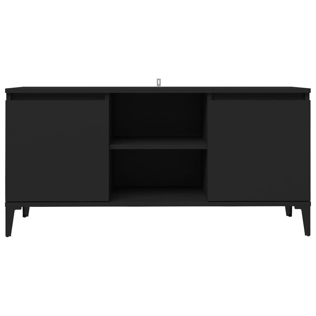 Mueble de TV con patas de metal negro 103,5x35x50 cm vidaXL