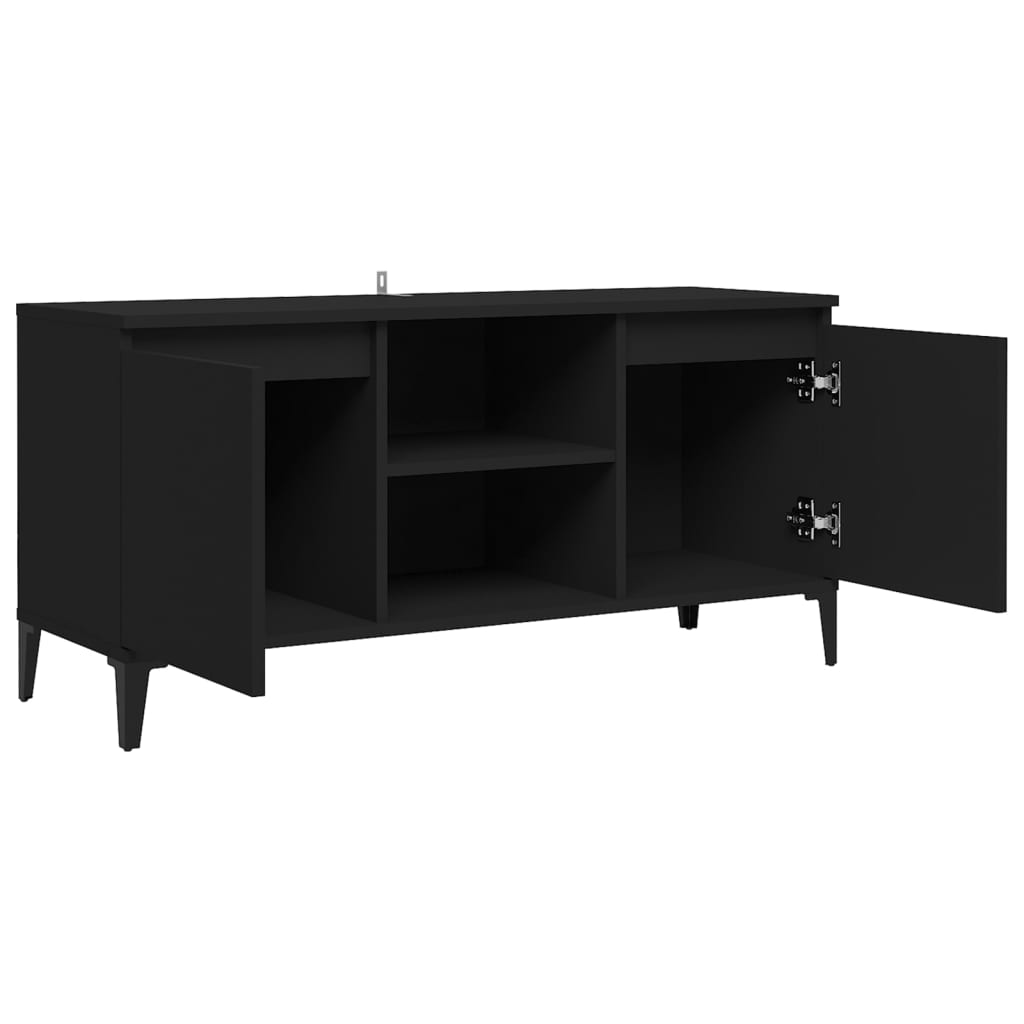 Mueble de TV con patas de metal negro 103,5x35x50 cm vidaXL