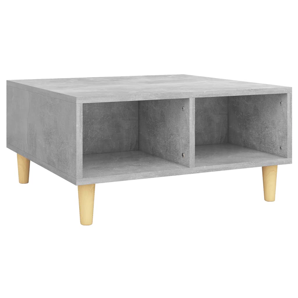 Mesa de centro madera gris hormigón 60x60x30 cm vidaXL