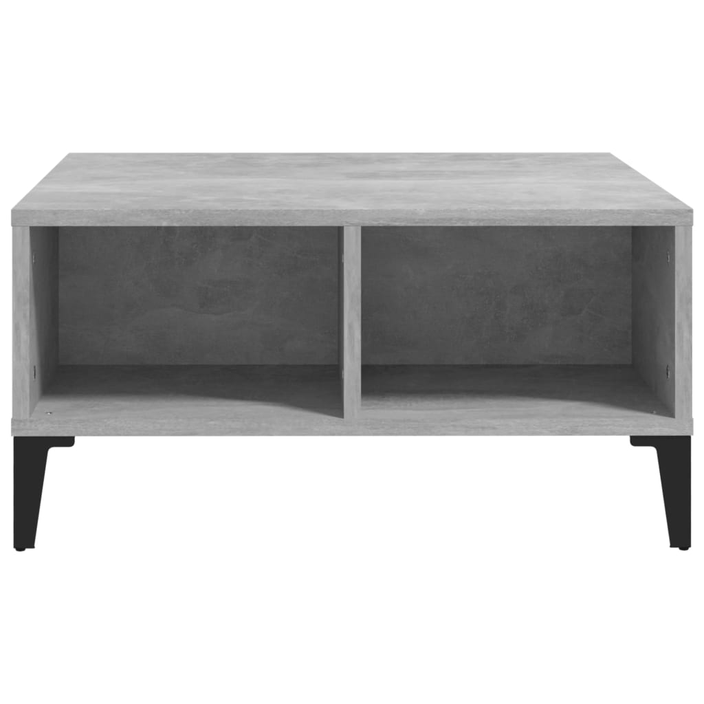 Mesa de centro madera gris hormigón 60x60x30 cm