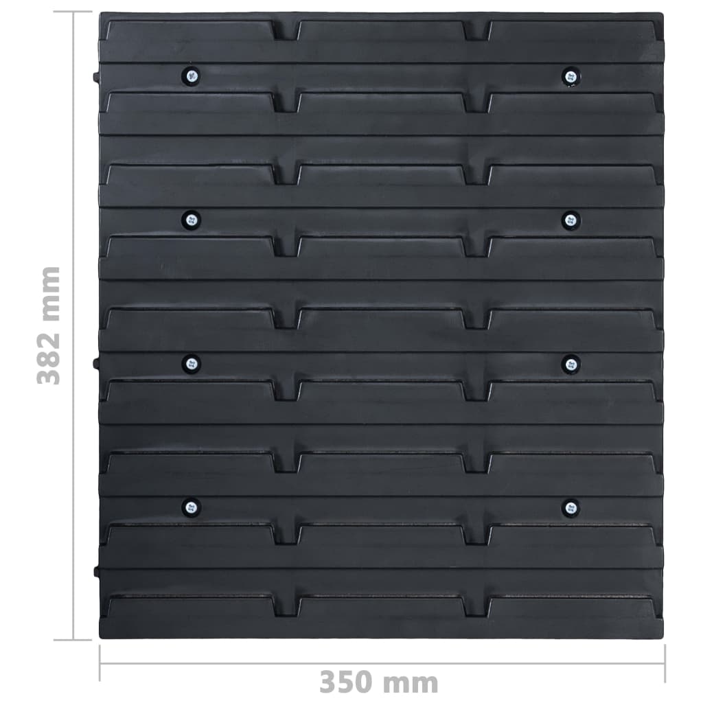 Storage box kit 96 pcs panels red black