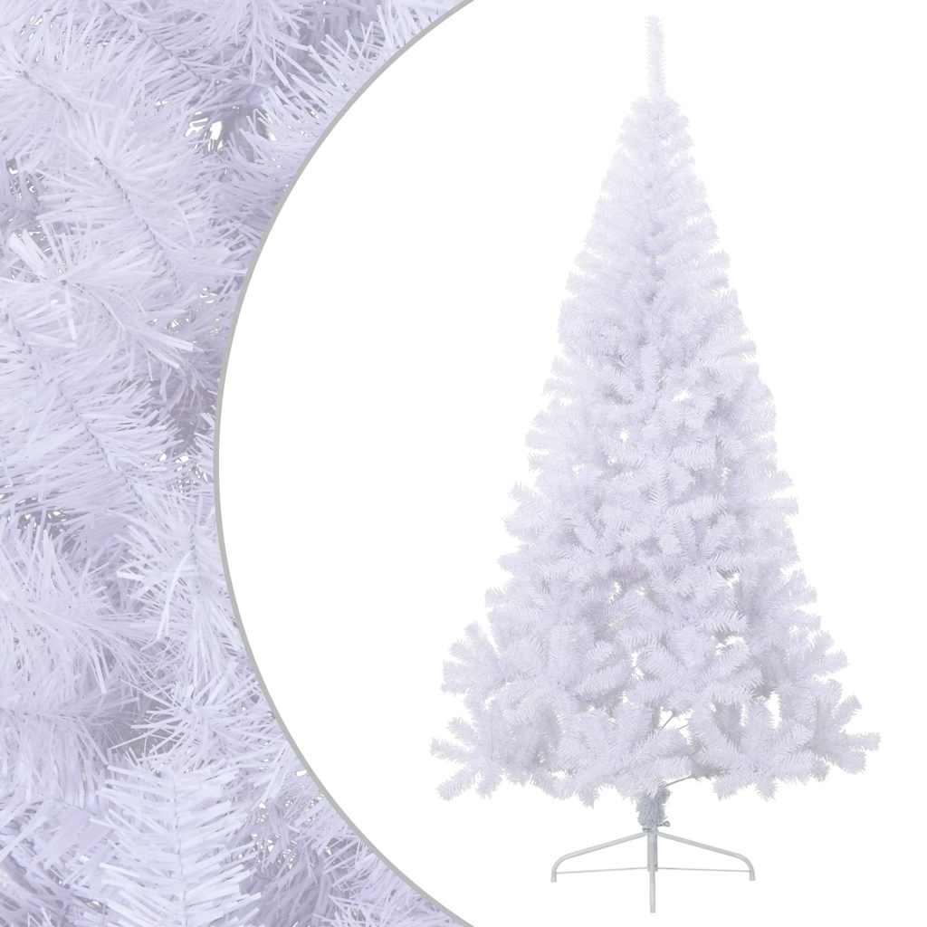 Vetonek Medio árbol de Navidad artificial con soporte PVC blanco 180 cm