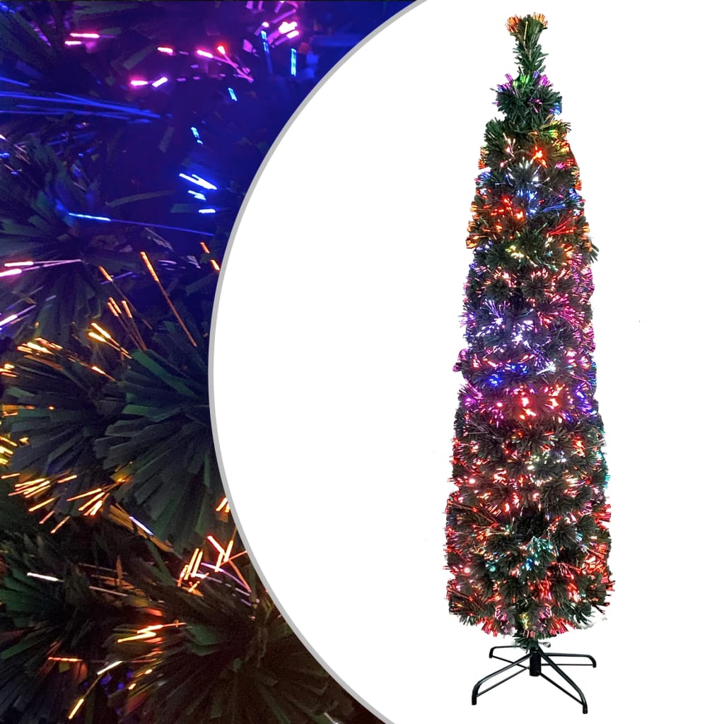 Árbol navidad estrecho artificial soporte fibra óptica 120 cm v1757 Vetonek