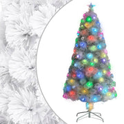 Árbol de navidad artificial con luces fibra óptica blanco 120cm v1818 Vetonek