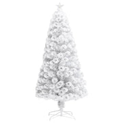 Árbol de navidad artificial con luces fibra óptica blanco 120cm v1818 Vetonek