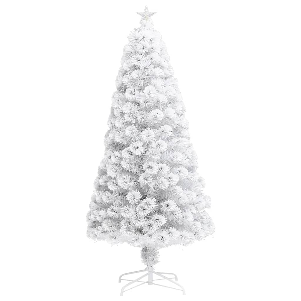 Árbol de navidad artificial con luces fibra óptica blanco 120cm v1818 Vetonek