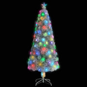 Árbol de navidad artificial con luces fibra óptica blanco 240cm v1856 Vetonek