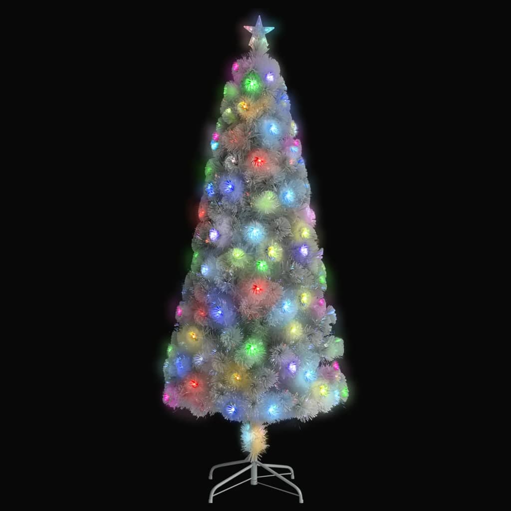 Árbol de navidad artificial con luces fibra óptica blanco 240cm v1856 Vetonek