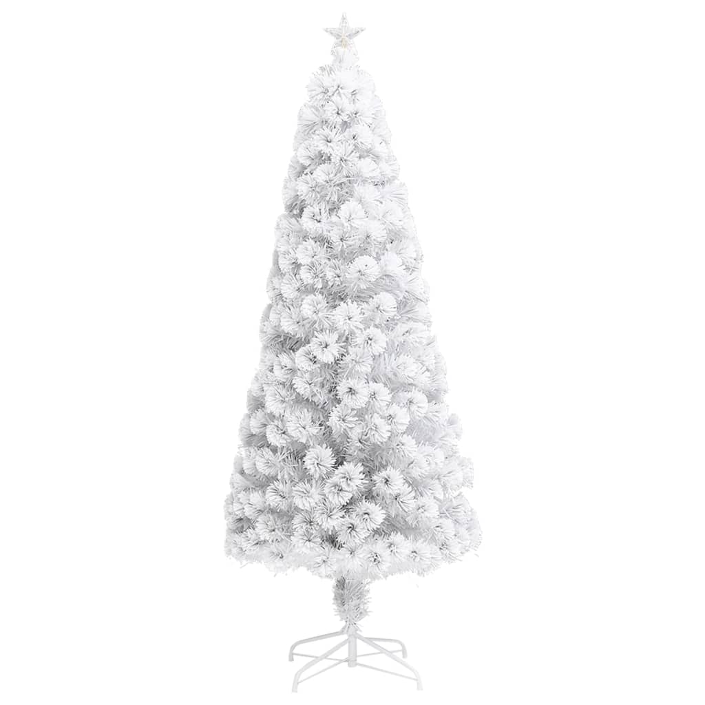Árbol de navidad artificial con luces fibra óptica blanco 240cm v1856 Vetonek