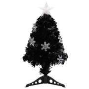 Árbol de navidad artificial y soporte negro fibra óptica 64 cm v1924 Vetonek