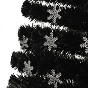 Árbol de navidad copos de nieve led fibra óptica negro 240 cm v1979 - Vetonek
