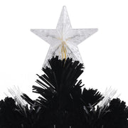 Árbol de navidad copos de nieve led fibra óptica negro 240 cm v1979 - Vetonek