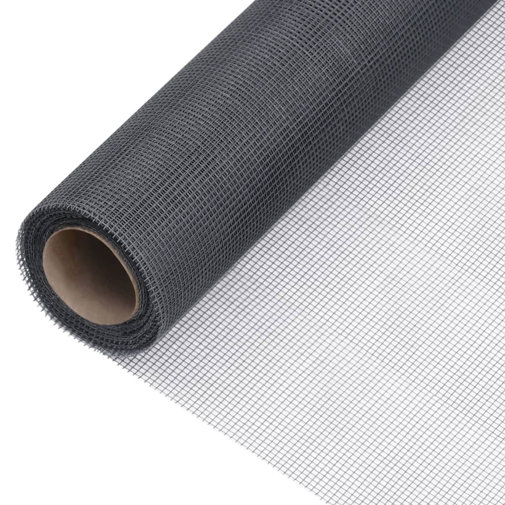 Vetonek Malla mosquitera de fibra de vidrio gris 60x1000 cm